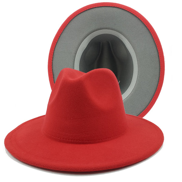 Two toned Hat fedoras top hat unisex hat fedora cap fedoras  lime green felt hat unisex event hat fashion hat orange hat