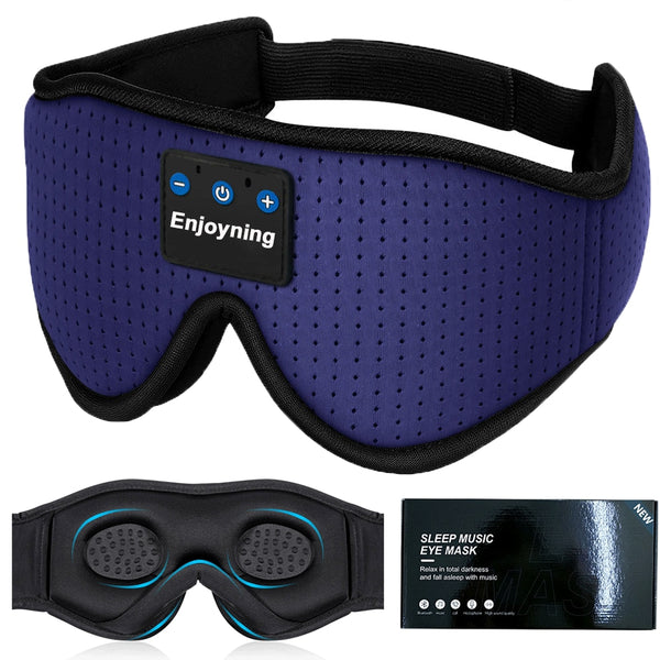 New 3D wireless music headphone sleep breathable smart eye mask Bluetooth headset call with mic for IOS/Android/Mac
