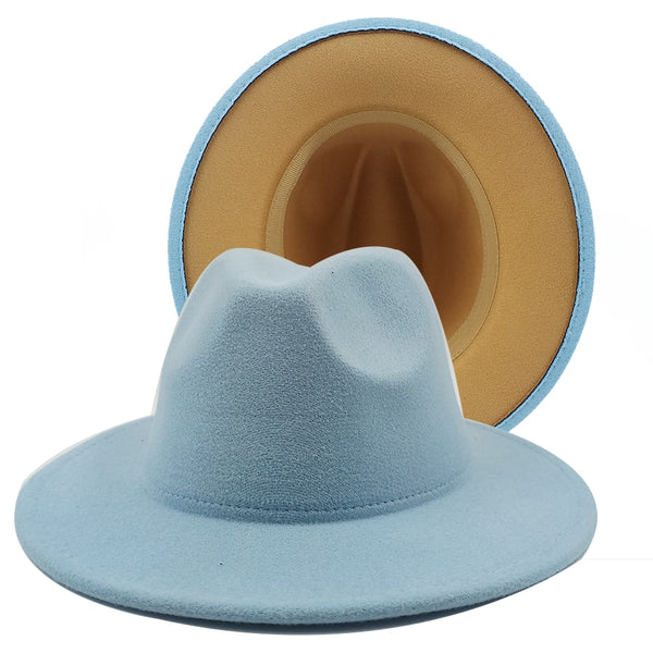 Two toned Hat fedoras top hat unisex hat fedora cap fedoras  lime green felt hat unisex event hat fashion hat orange hat