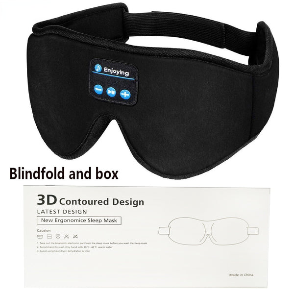 New 3D wireless music headphone sleep breathable smart eye mask Bluetooth headset call with mic for IOS/Android/Mac