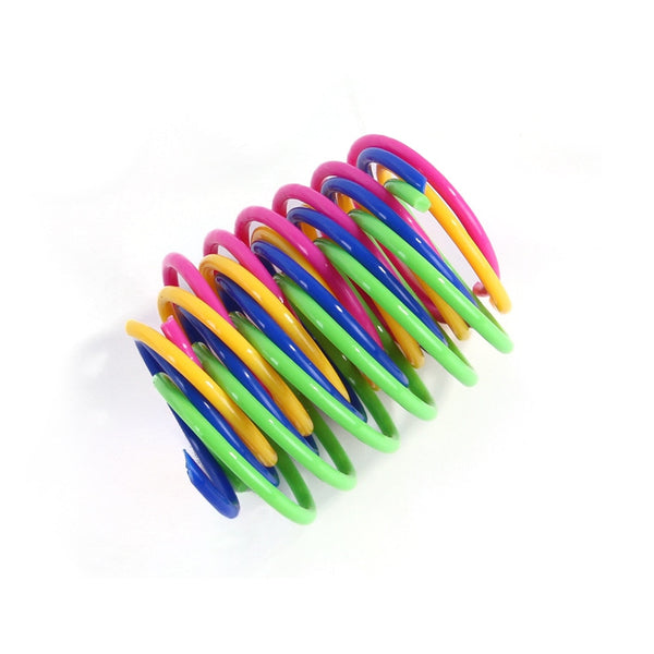 4/20pcs Kitten Cat Toys Wide Durable Heavy Gauge Cat Spring Toy Colorful Springs Cat Pet Toy Coil Spiral Springs Pet Life