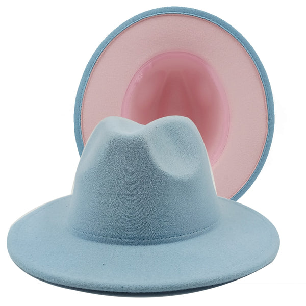 Two toned Hat fedoras top hat unisex hat fedora cap fedoras  lime green felt hat unisex event hat fashion hat orange hat