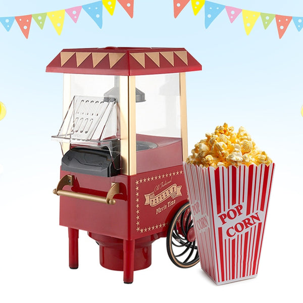 Popcorn Machine Mini Electric Popcorn Maker Retro Carnival