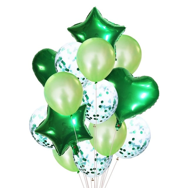 14Pcs Multi Confetti Balloons