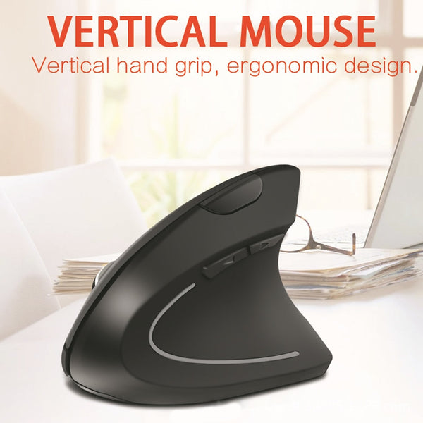 HKZA Wireless Mouse Vertical Gaming Mouse USB Computer Mice Ergonomic Desktop Upright Mouse 1600 DPI for PC Laptop Office Home