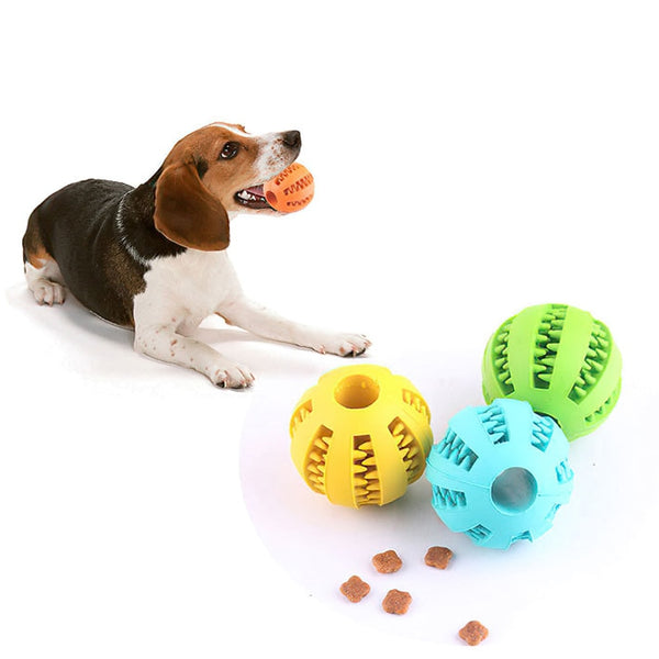Dog Ball Toys for Small Dogs Interactive Elasticity Puppy Chew Toy Tooth Cleaning Rubber Food Ball Toy Pet Stuff Accessories