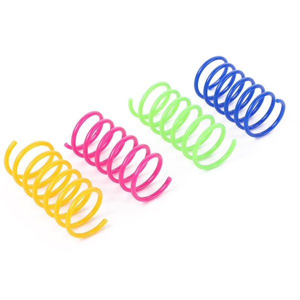 4/20pcs Kitten Cat Toys Wide Durable Heavy Gauge Cat Spring Toy Colorful Springs Cat Pet Toy Coil Spiral Springs Pet Life