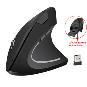 HKZA Wireless Mouse Vertical Gaming Mouse USB Computer Mice Ergonomic Desktop Upright Mouse 1600 DPI for PC Laptop Office Home