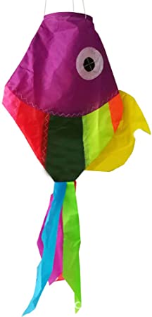 Rainbow Fish Windsock Kite