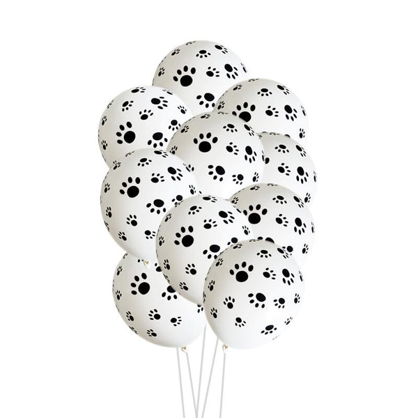 10pcs/lot 12 inch Paws Print Dog Party Balloons Latex Balloons Kids Birthday Gift baby shower Party Toys Decoration