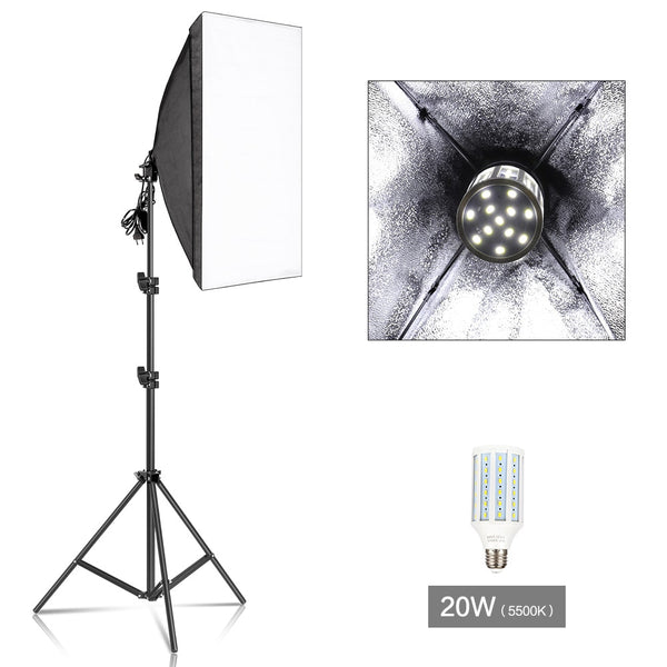 Photography Softbox Lighting Kits 50x70CM Professional Continuous Light System Soft Box For Photo Studio Equipment