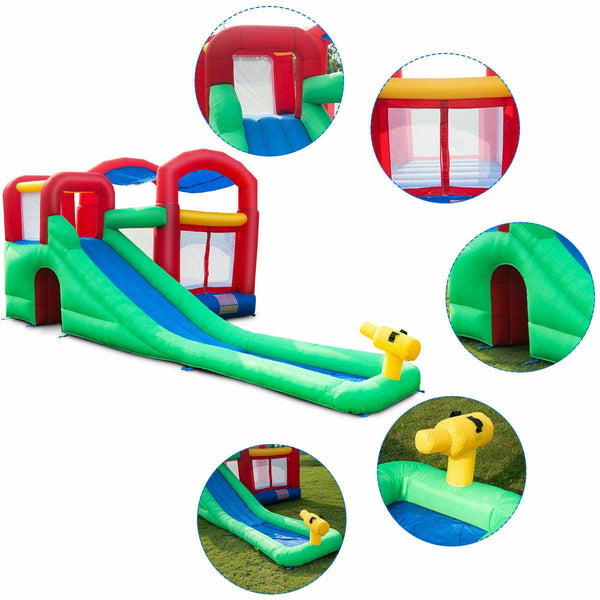 Inflatable Moonwalk Slide Bounce House Kids Jumper Bouncer Castle W/950W Blower