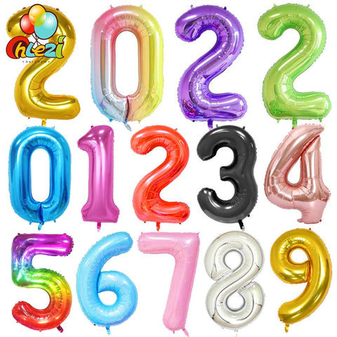 Number "4"40Inch Big Foil Birthday Balloons