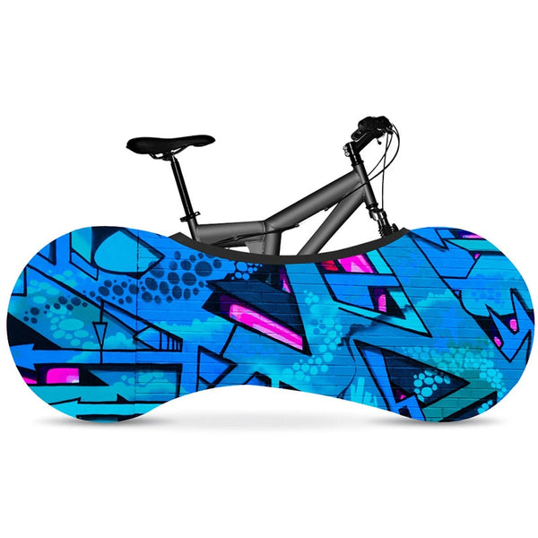 HSSEE graffiti series elastic bicycle indoor dust cover elastic fabric bicycle tire cover 700c