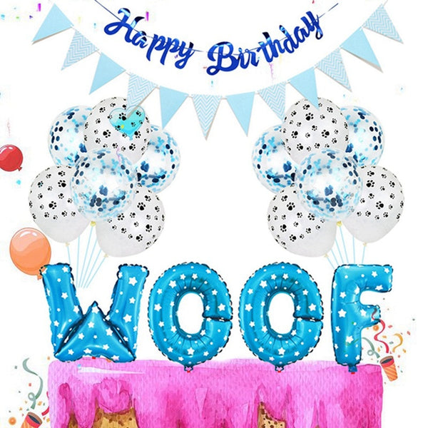 Pet Dog Happy Birthday Banner Set