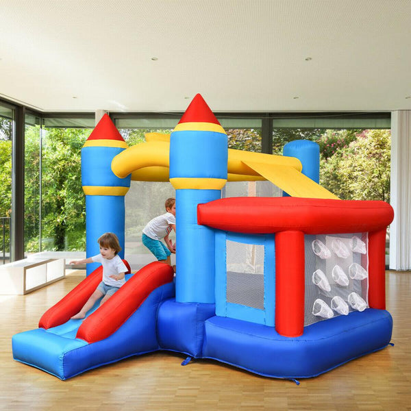 Inflatable Bounce House Castle Slide Bouncer Kids Basketball Hoop Without Blower OP70017