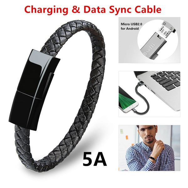 Bracelet USB Charging Cable Data Charging Cord for iPhone XR 13 12 11 Max USB C cable for samsung HUAWEI xiaomi Micro cable