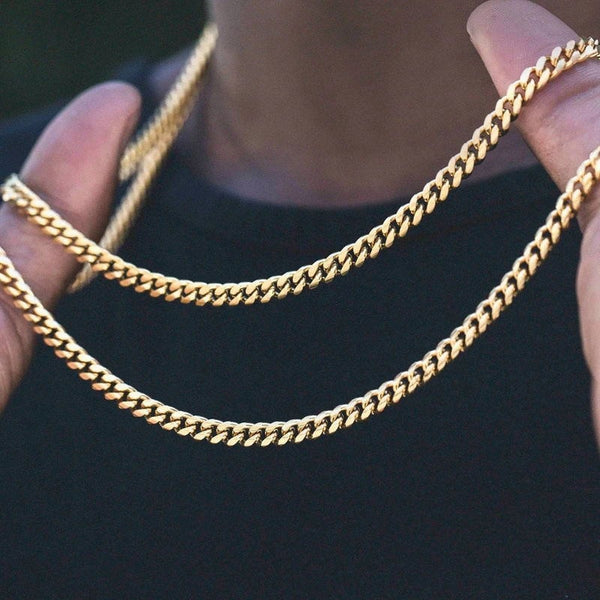 Basic Cuban Chain 5mm Vnox Cuban Chain Necklace for Men Women, Basic Punk Stainless Stee ...