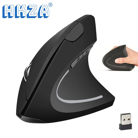 HKZA Wireless Mouse Vertical Gaming Mouse USB Computer Mice Ergonomic Desktop Upright Mouse 1600 DPI for PC Laptop Office Home