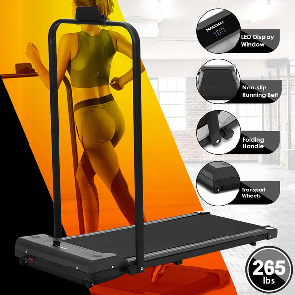 Geemax 2-in-1 Multifunctional Foldable Treadmills Mini Fitness Indoor Exercise Equipment Gym Folding House Fitness Treadmills