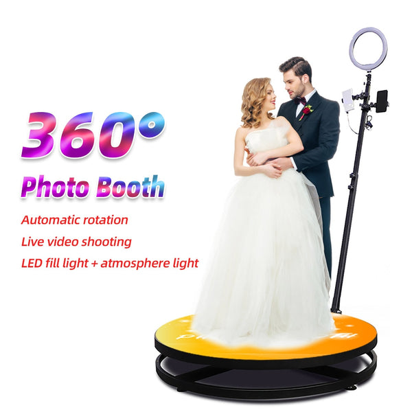 LSVISION 360 Photo Booth Rotating Machine Automatic Slow Fast Spin Booth with Software Free Logo Customization for Party Events