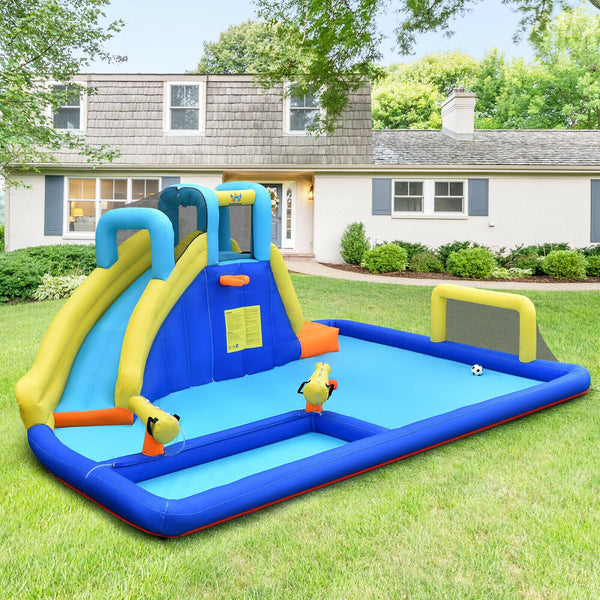 Bountech Inflatable Water Slide Bounce House Climbing Wall With or Without 735W Blower