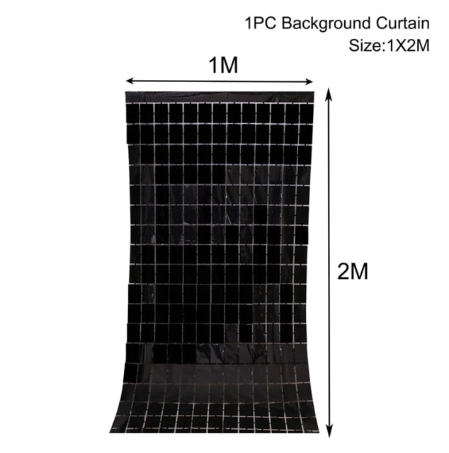 Party Background Curtain Black
