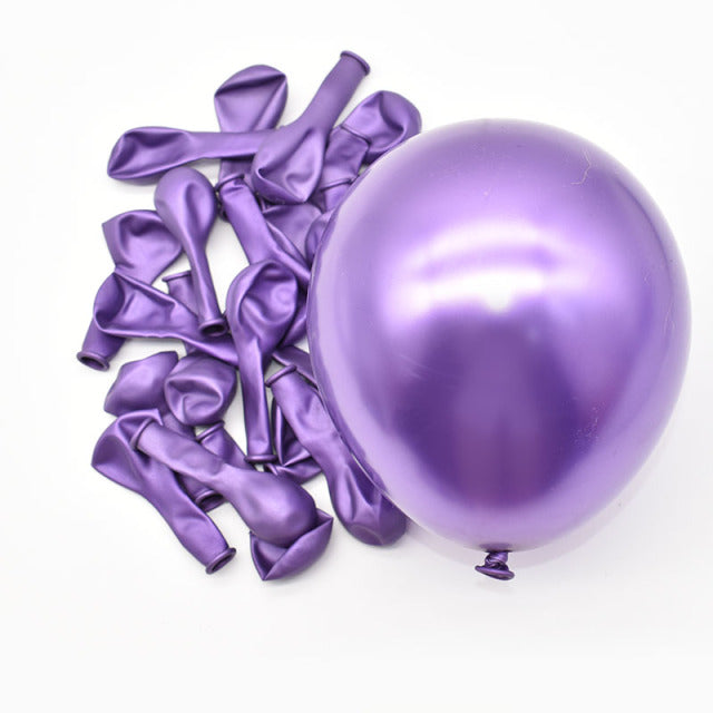 Purple 20/30/50pcs 5inch Metallic Latex Balloons