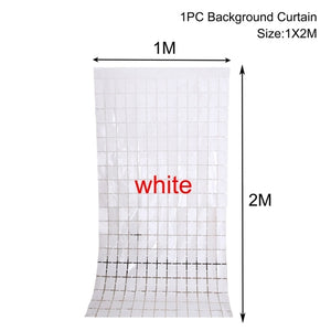 Party Background Curtain White
